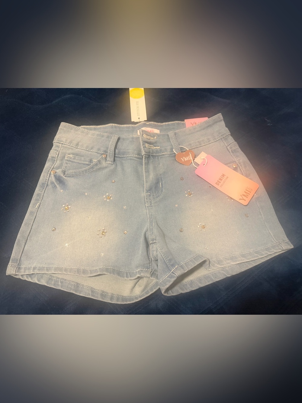 YMI Light blue shorts.
